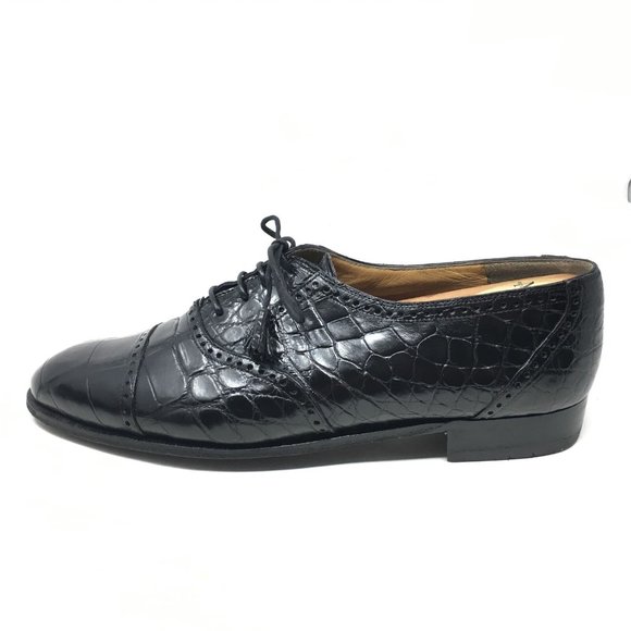 Mauri Oxfords Shoes Size 8 W Black Full Alligator main image 5
